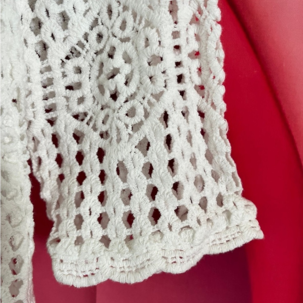 La Blanca Coverup RESORT WEAR new White Crochet Swim Cover-Up - Picture 6 of 12